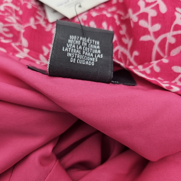 George By Mark Eisen Womens XXL Pink & White V Neck Sleeveless Blouse NWT - Picture 3 of 5